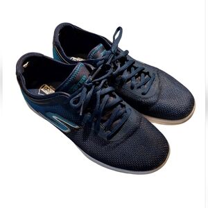 Skechers GoStep Goga Mat Sneakers Size 9.5 Blue Teal EUC